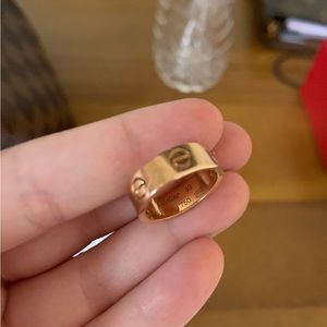 18k Rose Gold Cartier Love Ring Size 49